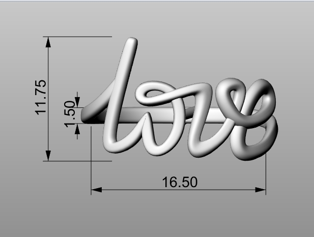 Ring one line love Tiffani style — view 6