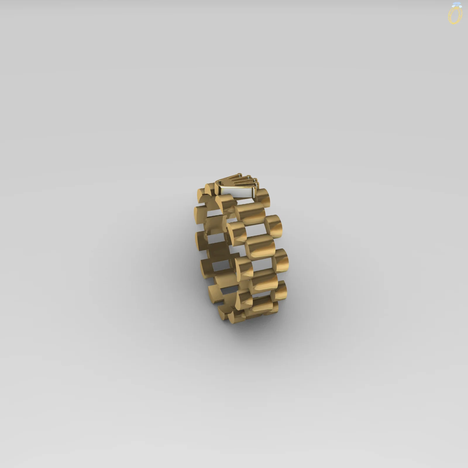 Crown Emblem Watch Bracelet Ring — view 8