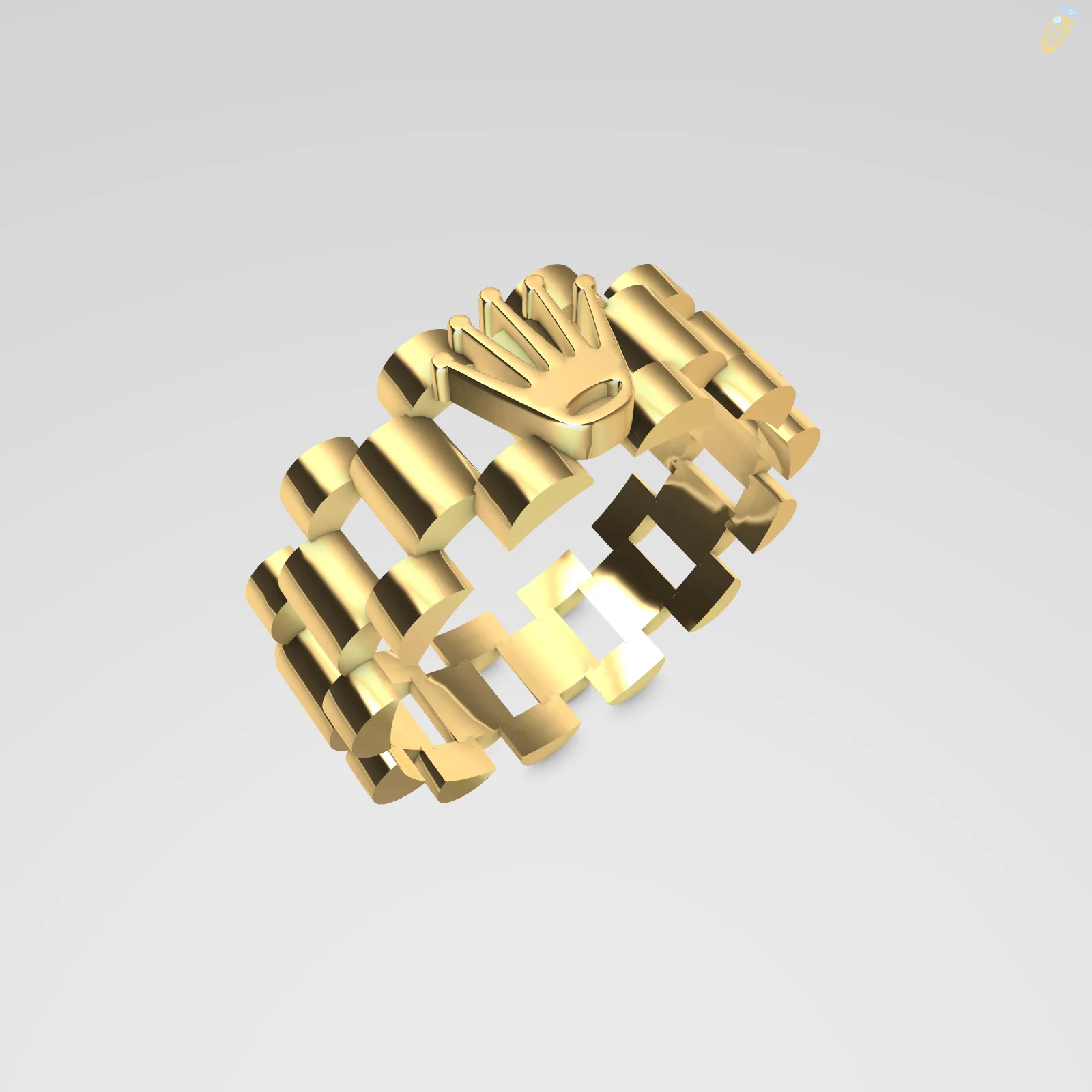 Crown Emblem Watch Bracelet Ring