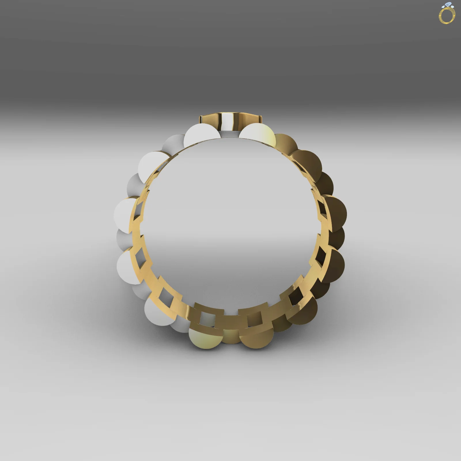 Crown Emblem Watch Bracelet Ring — view 6