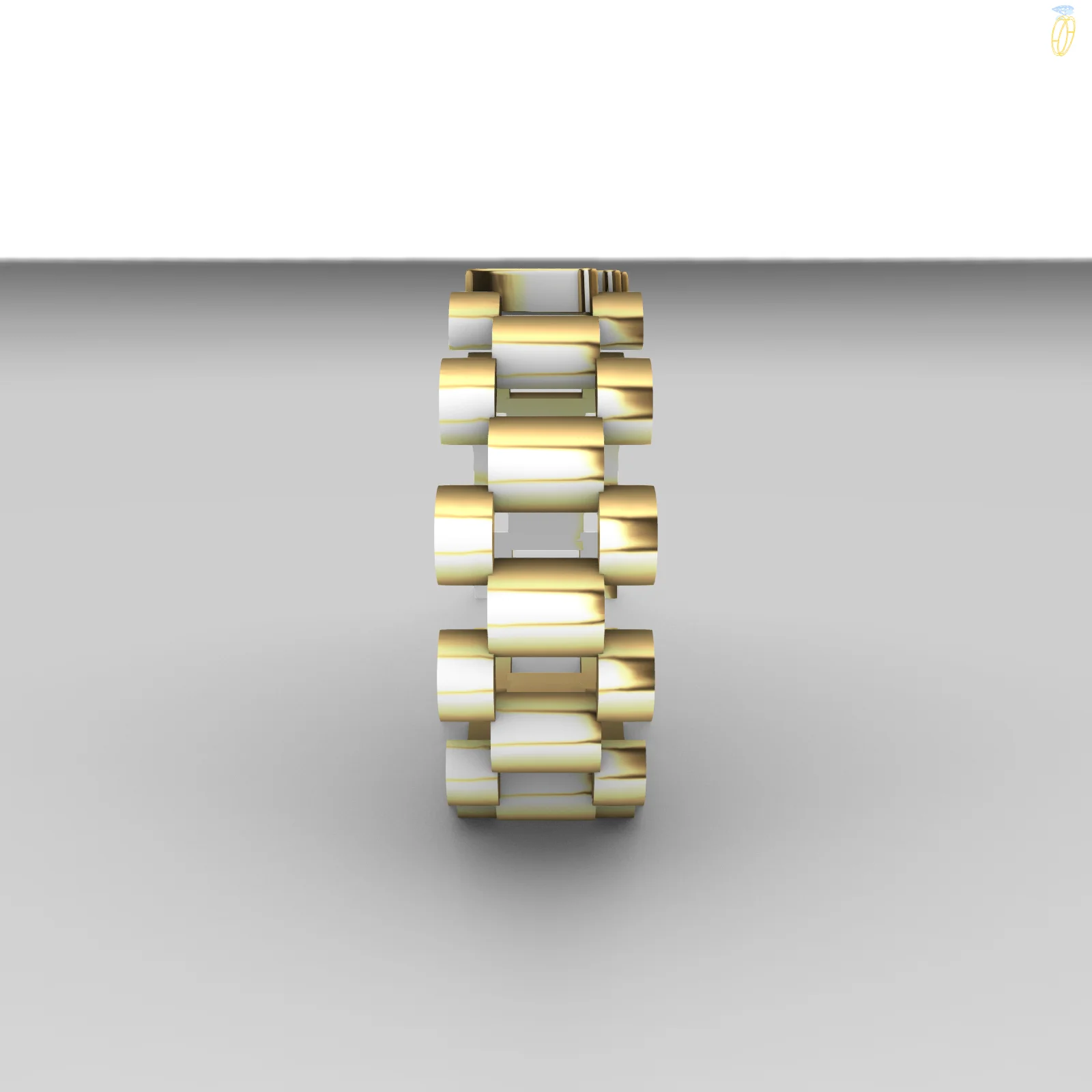 Crown Emblem Watch Bracelet Ring — view 7