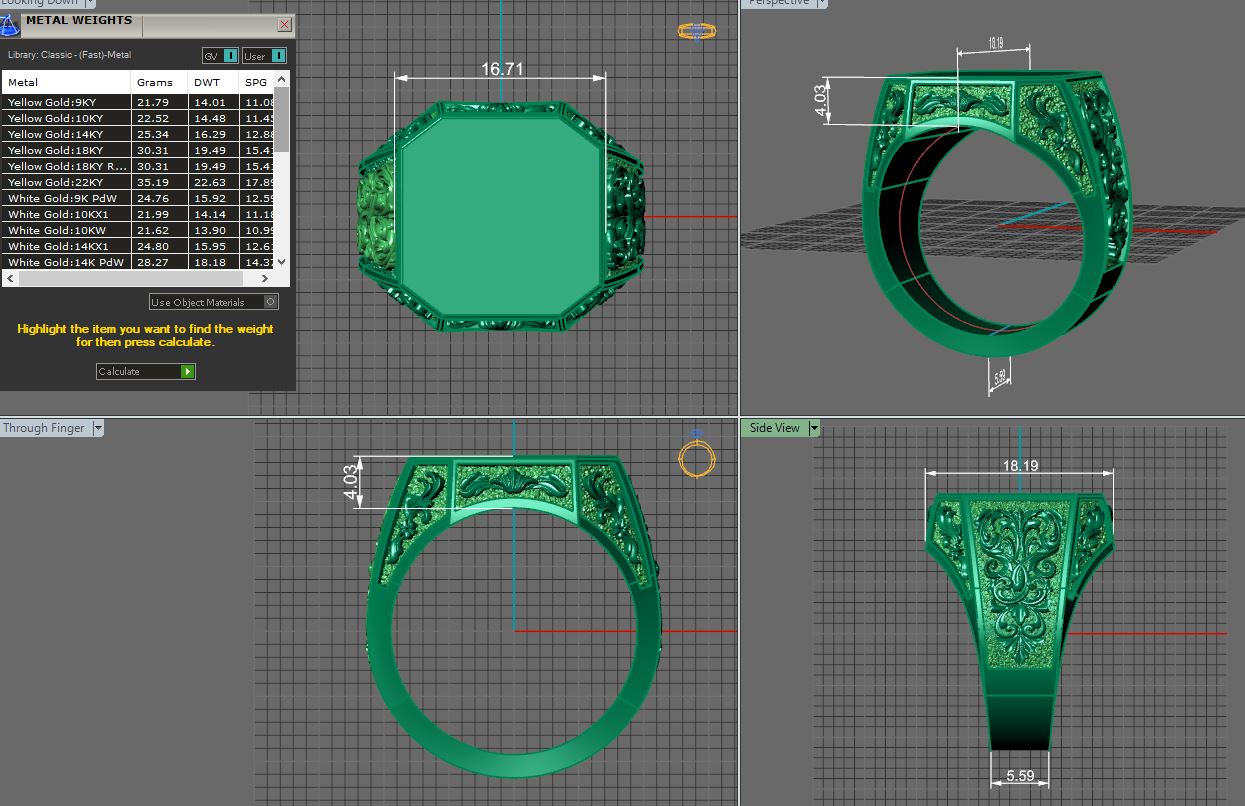 filigree signet ring — view 8