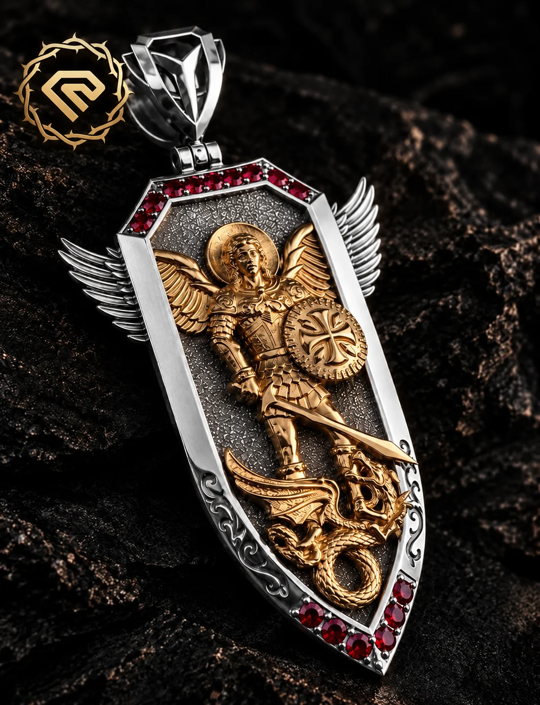 ARCHANGEL MICHAEL — Dragon Slayer Pendant | Jewelry 3D Model STL