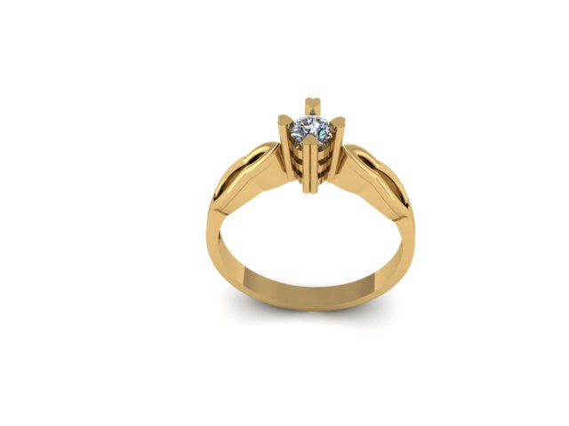 solitaire wedding ring for diamond stl file ready to print — view 4