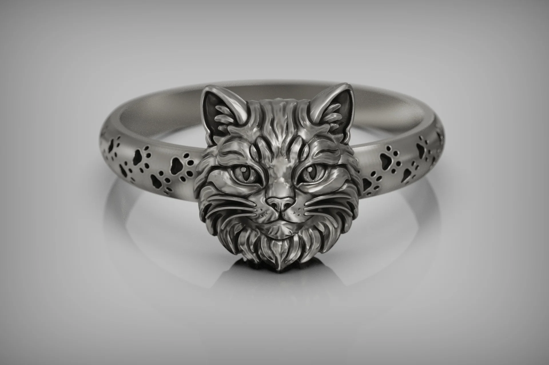 Cute Cat Paw Print Kids Ring — view 4