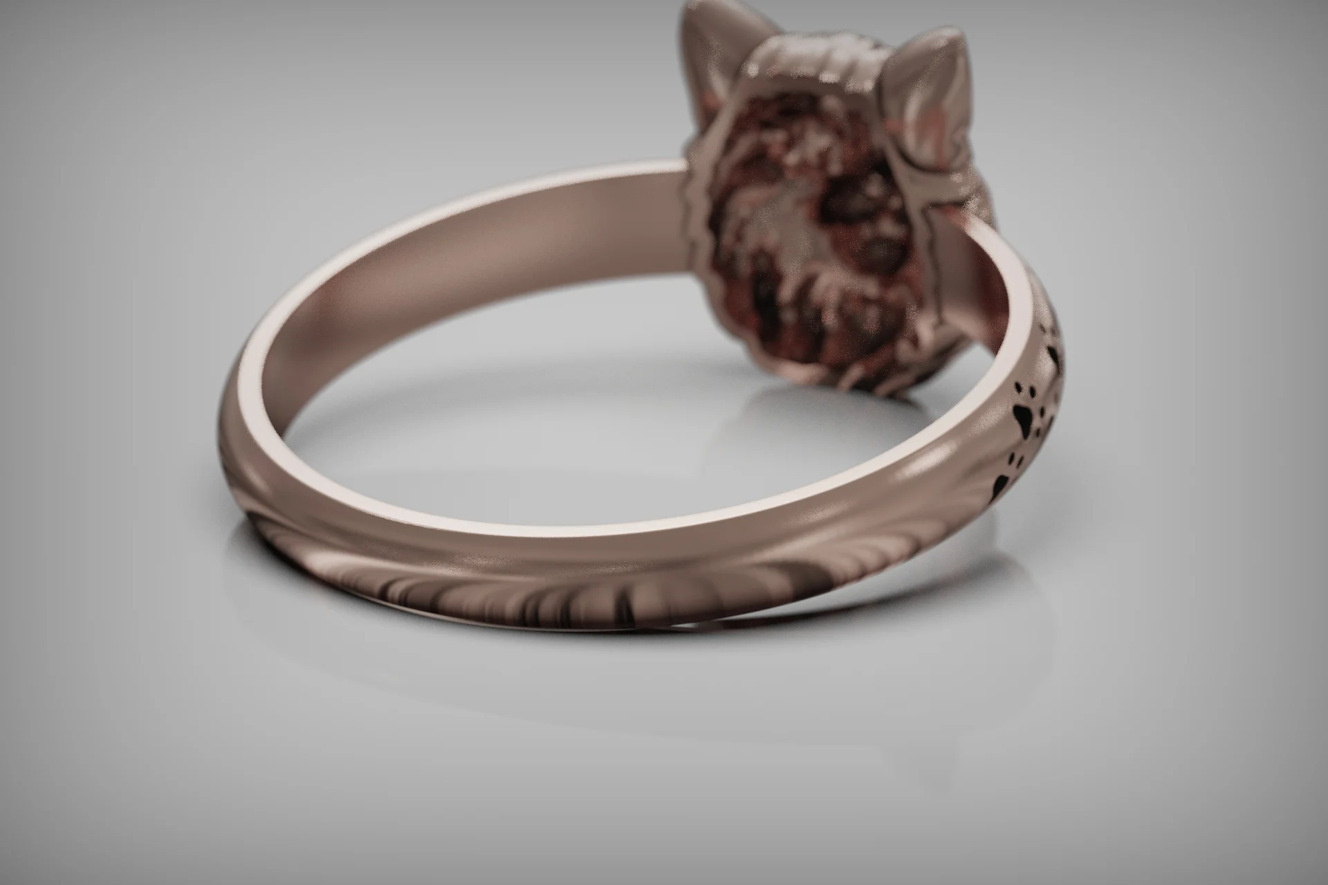 Cute Cat Paw Print Kids Ring — view 7