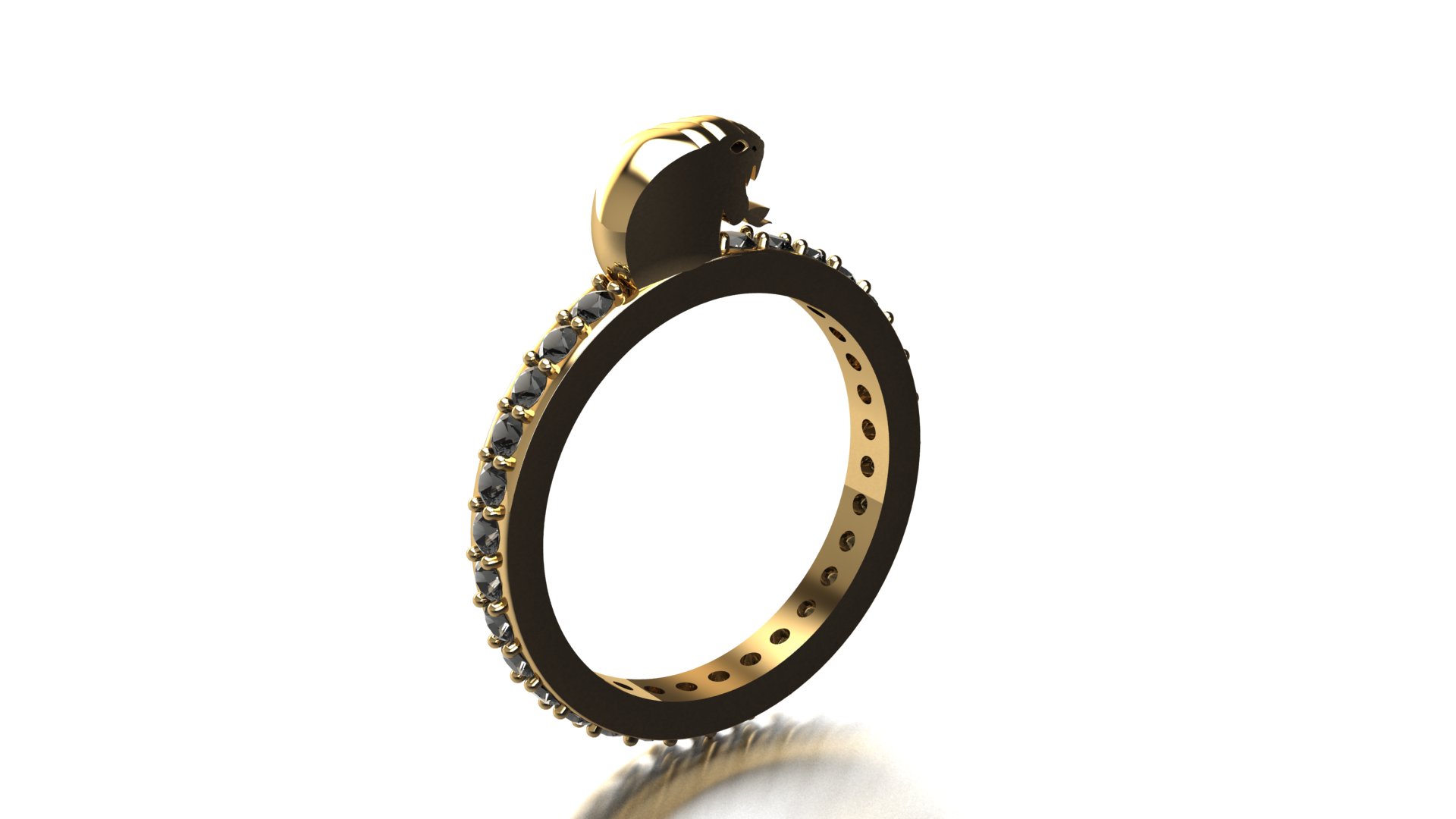 Stylish Custom Ring with 1.5mm Stone — view 5