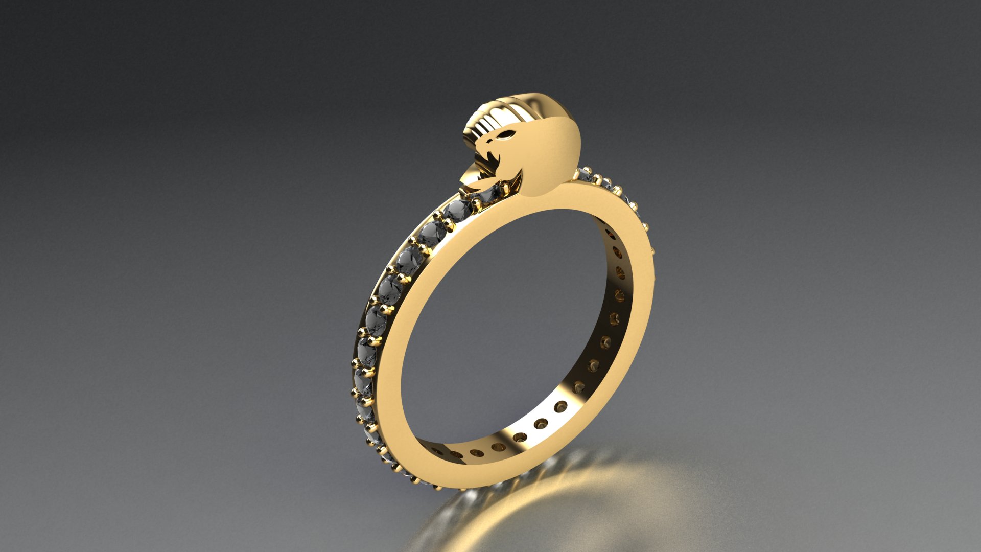 Stylish Custom Ring with 1.5mm Stone