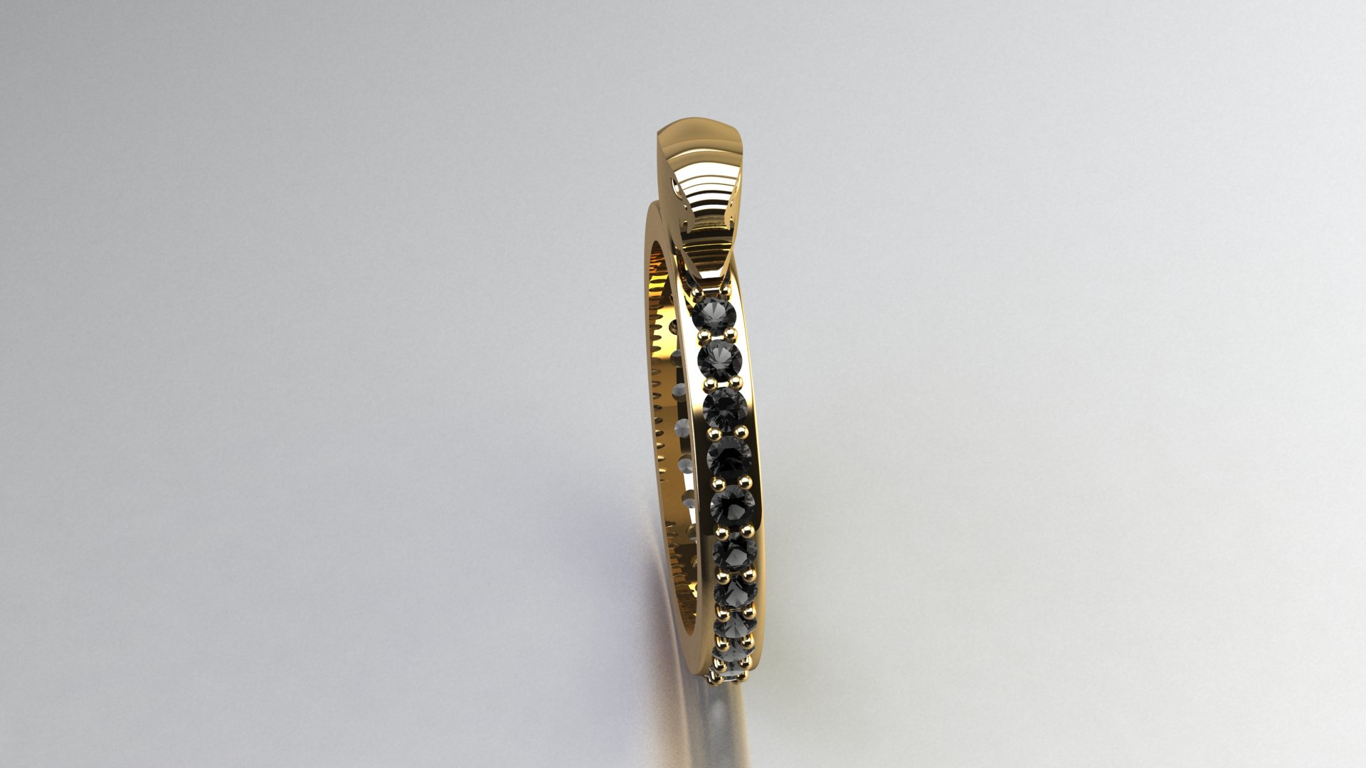 Stylish Custom Ring with 1.5mm Stone — view 2