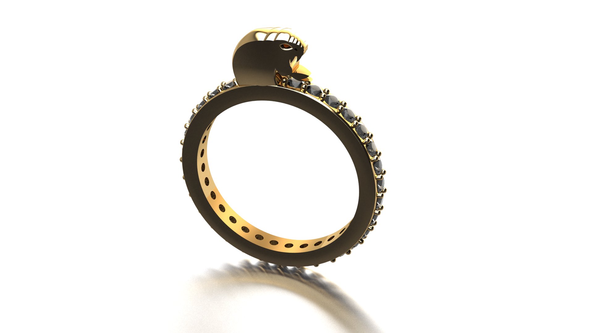 Stylish Custom Ring with 1.5mm Stone — view 7