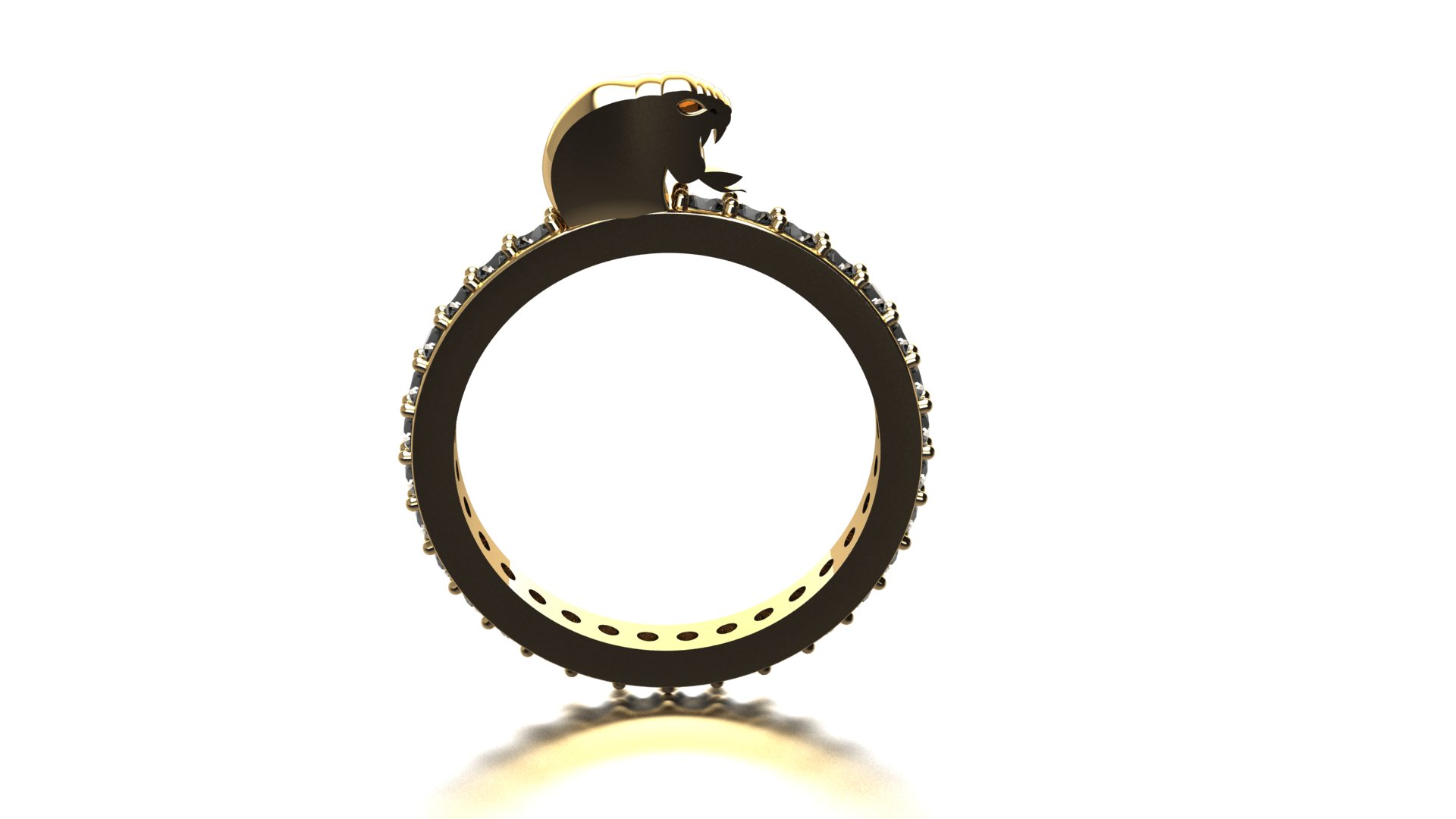 Stylish Custom Ring with 1.5mm Stone — view 6