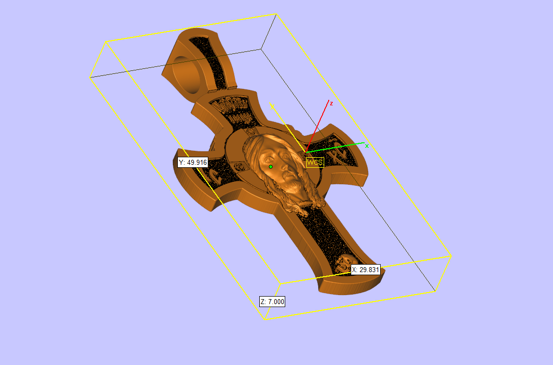 Orthodox Double-Sided Relief Cross Pendant — view 4