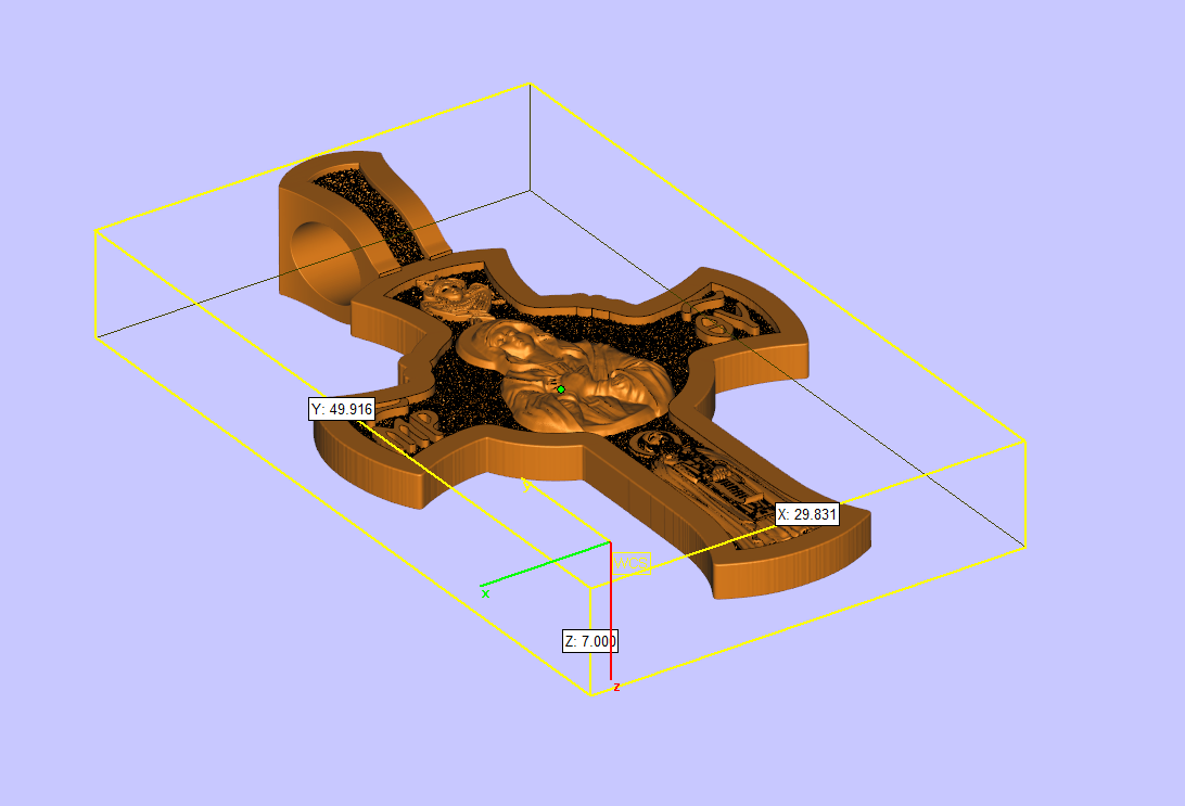 Orthodox Double-Sided Relief Cross Pendant — view 5