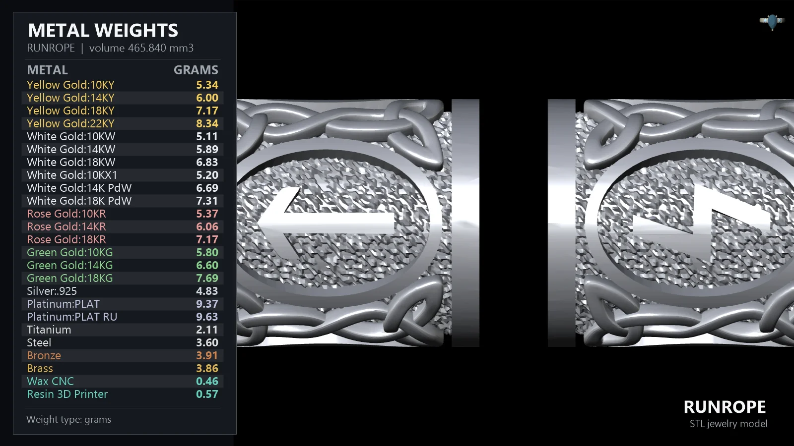 Runic Spacer Bead Celtic Knotwork — view 4