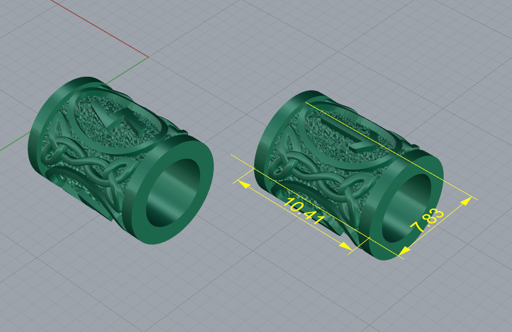 Runic Spacer Bead Celtic Knotwork — view 6