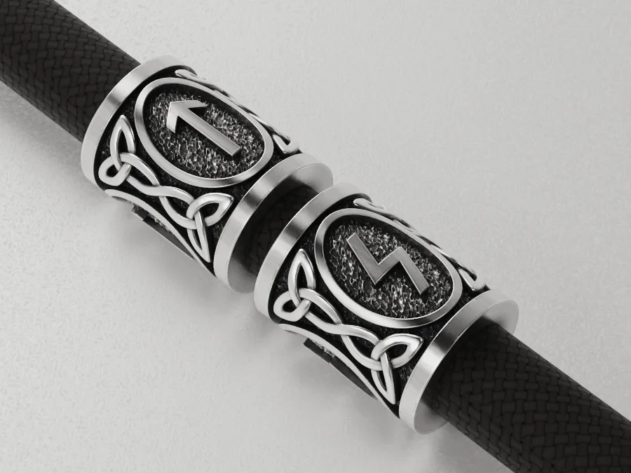 Runic Spacer Bead Celtic Knotwork