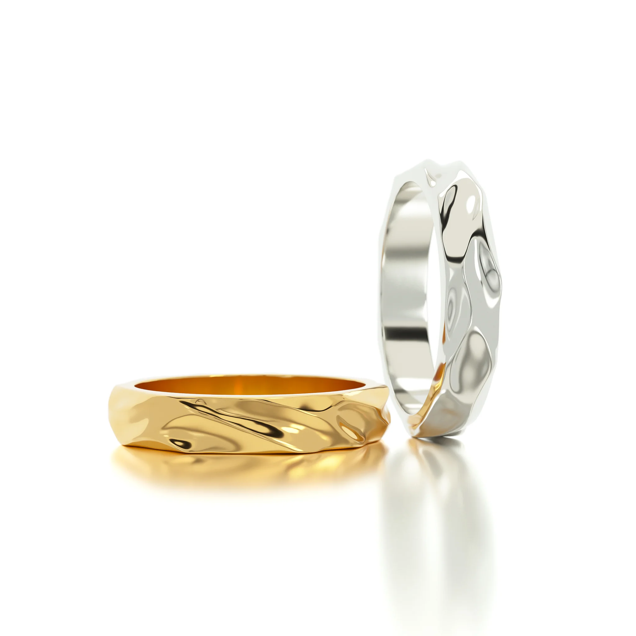 wave texture gold ring 3D print model