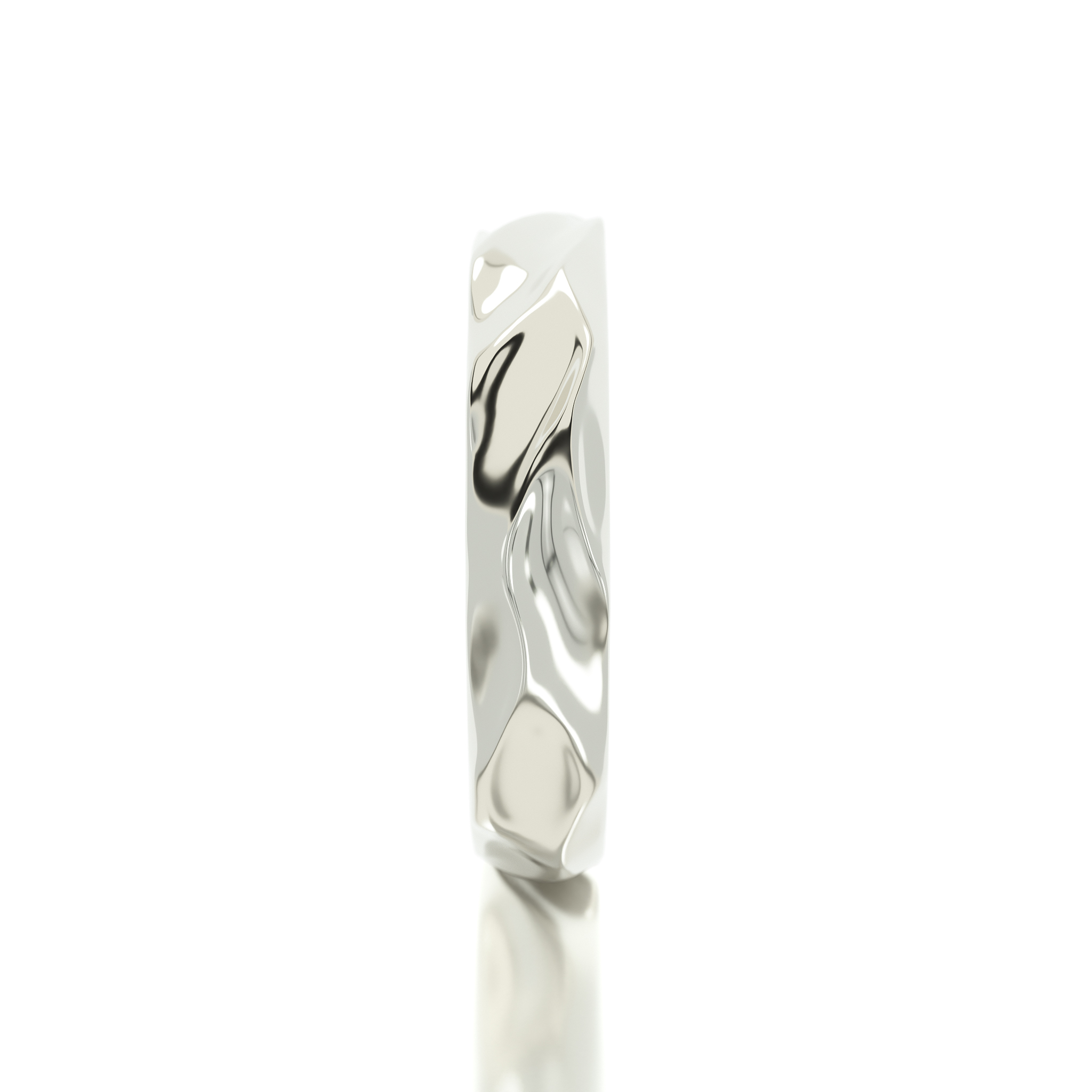wave texture gold ring — view 4