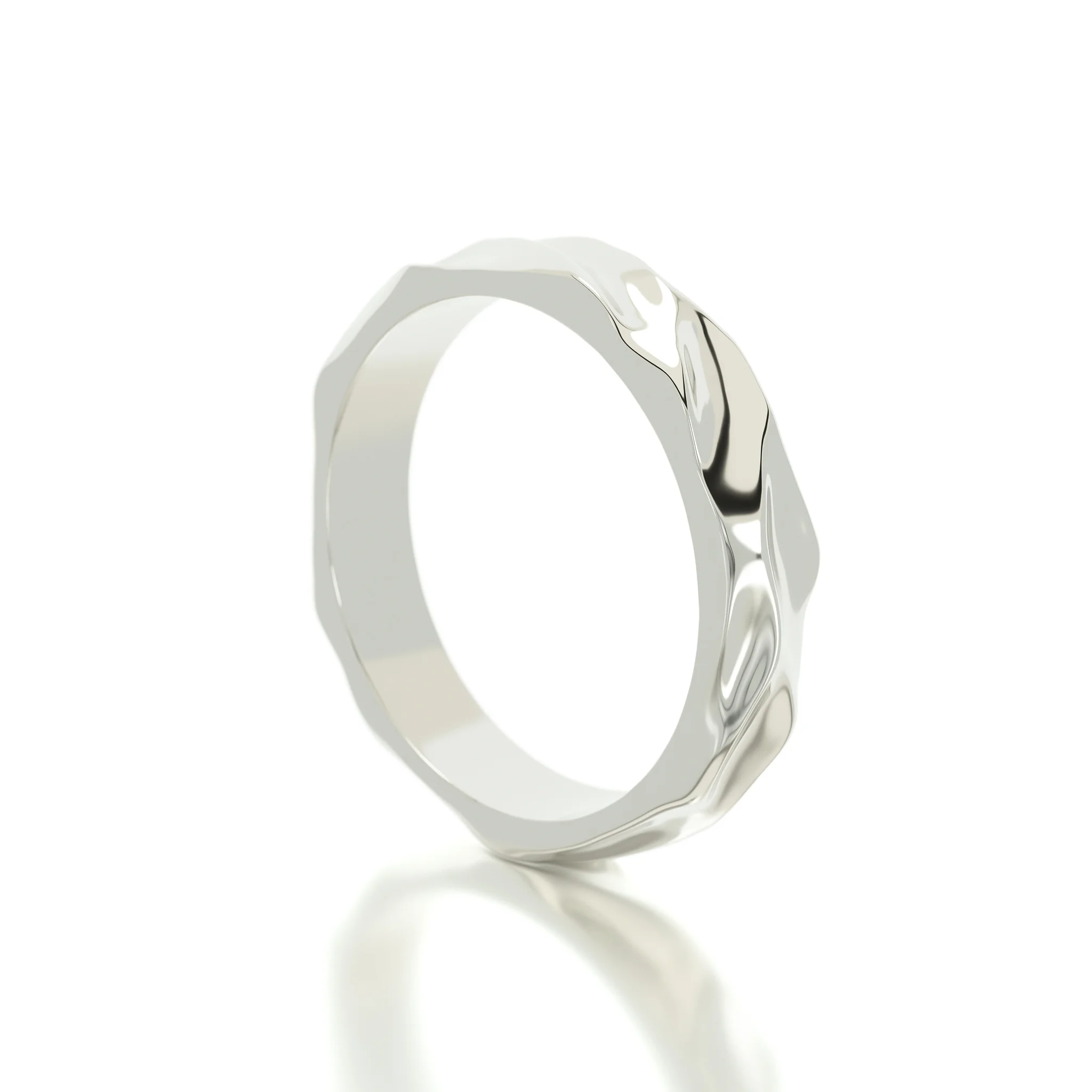 wave texture gold ring — view 3
