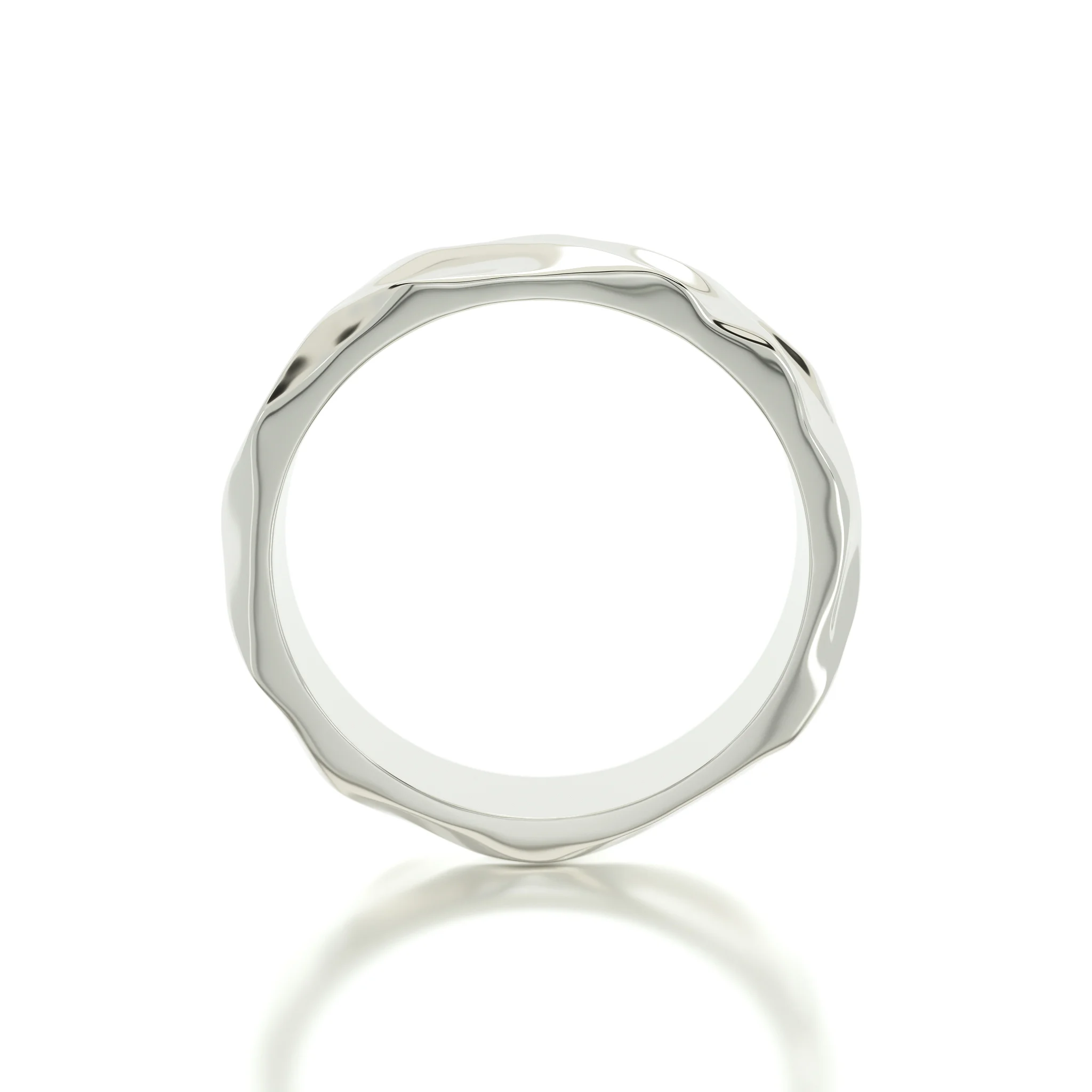 wave texture gold ring — view 2