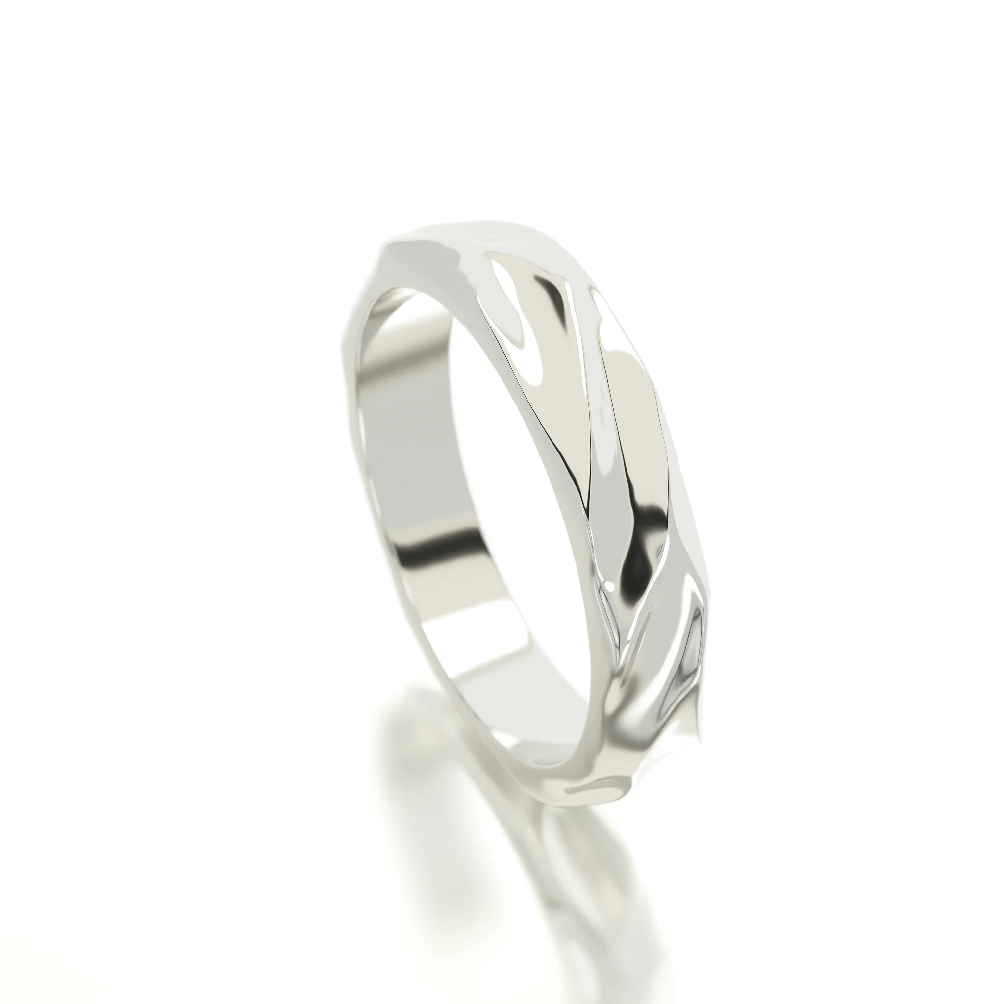 wave texture gold ring — view 5