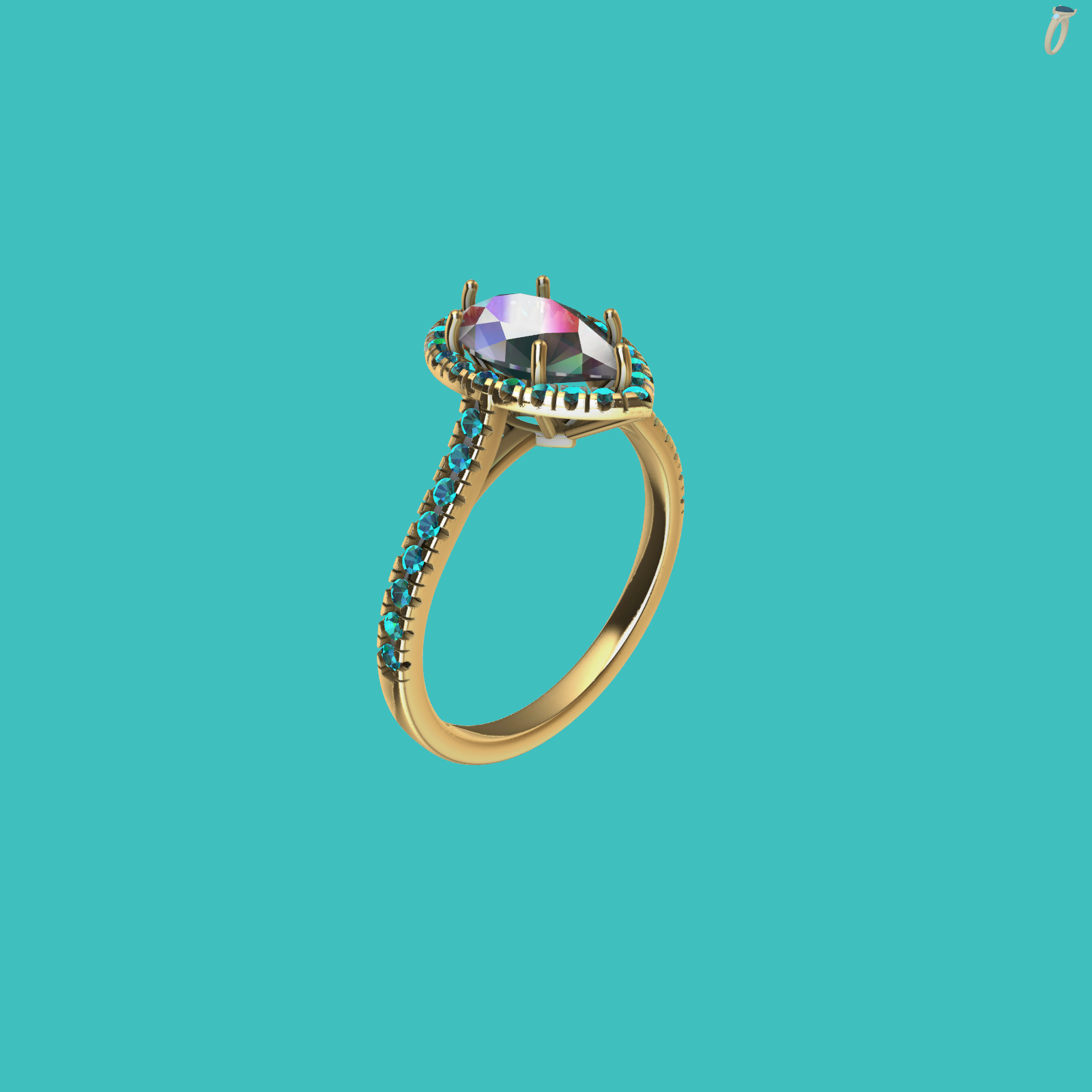 Pear Halo Cathedral Split Shank Ring