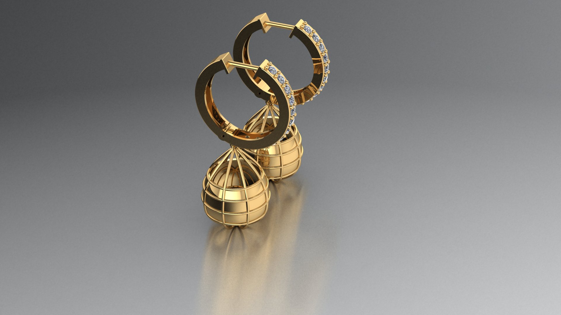Elegant Dangling Hoop Earrings — view 2