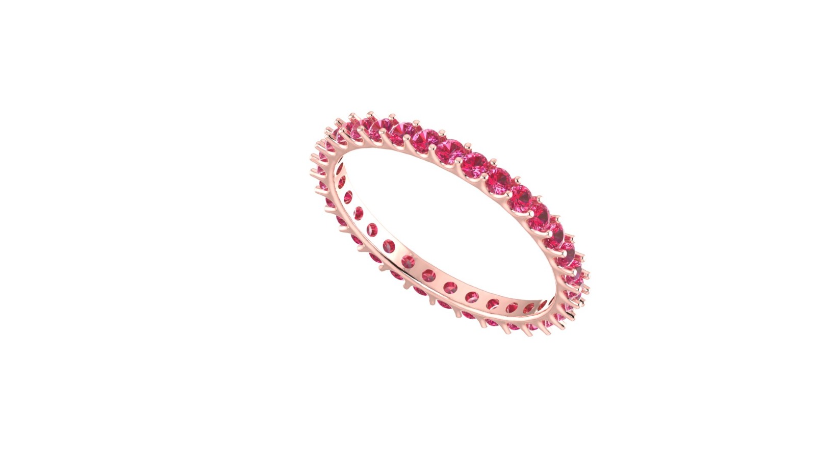 Eternity Ring with Shared-Prong Round Stones — view 2