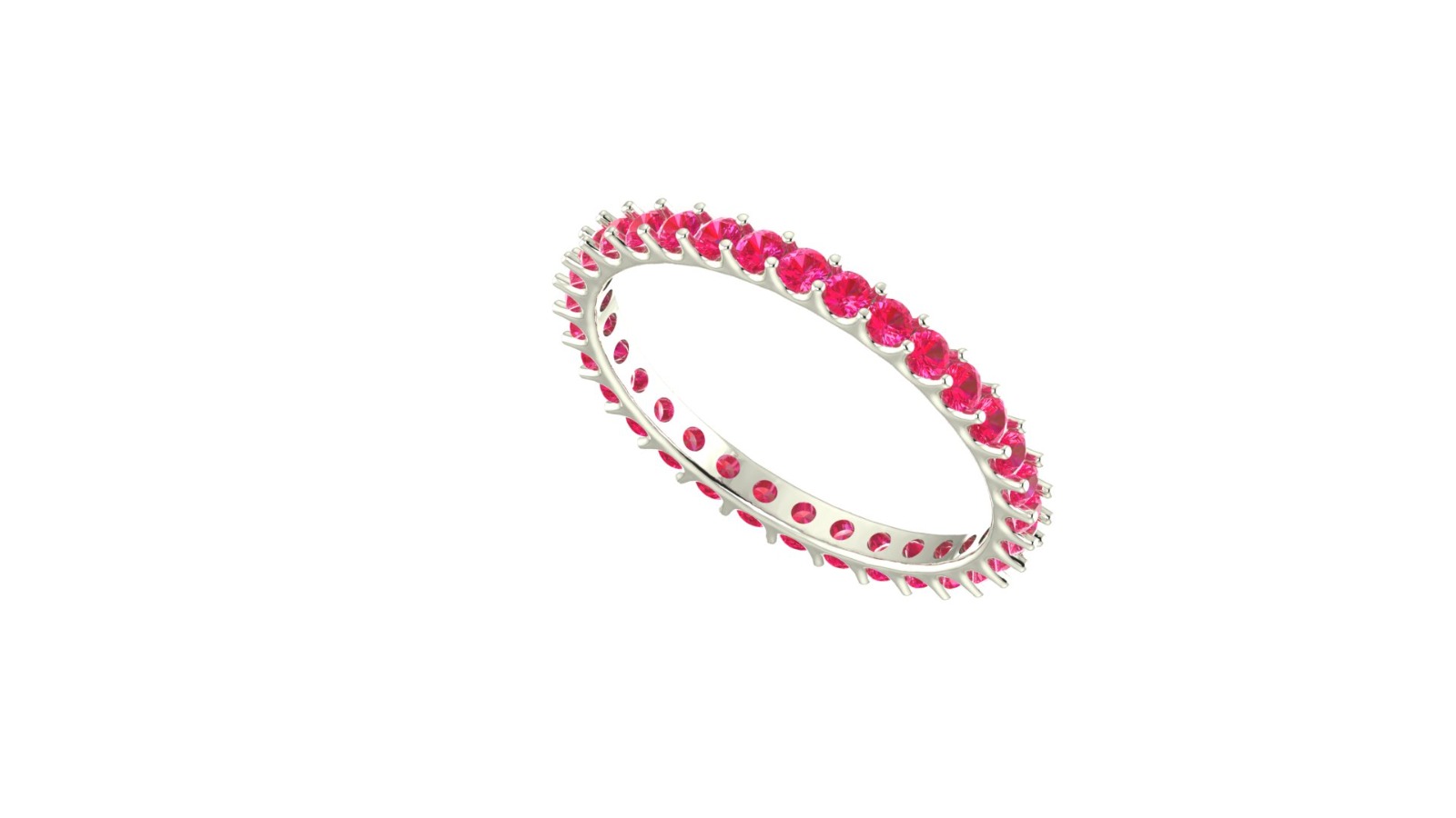 Eternity Ring with Shared-Prong Round Stones — view 3
