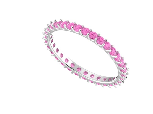 Eternity Ring with Shared-Prong Round Stones — view 4