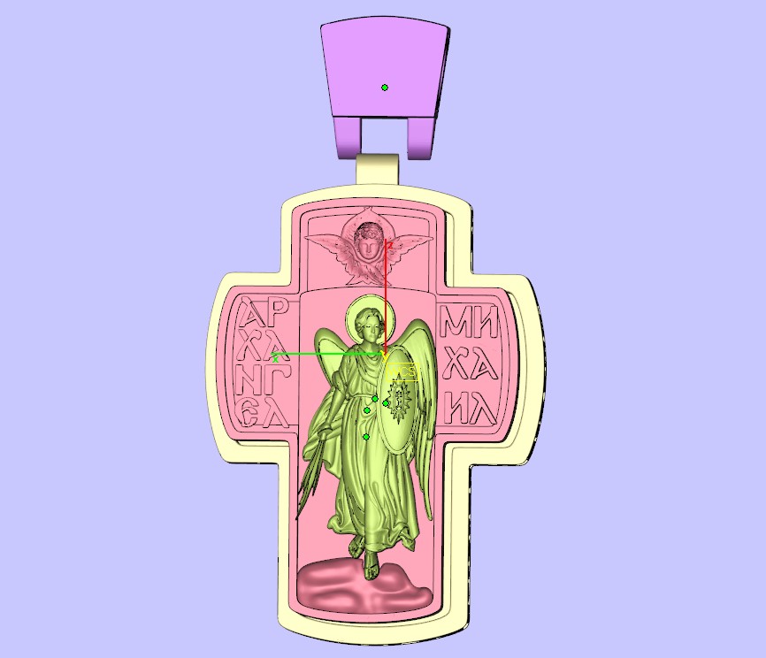 Orthodox Cross Pendant Archangel Michael & Holy Face — view 8