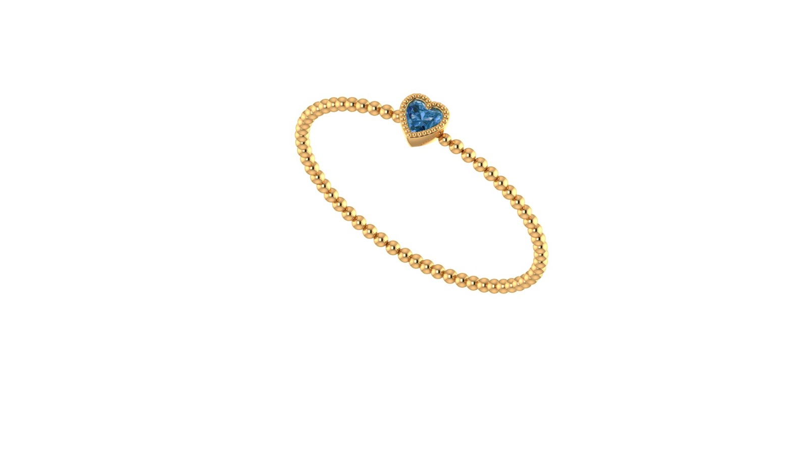 Heart-Shaped Halo Beaded Stretch Bracelet — view 5