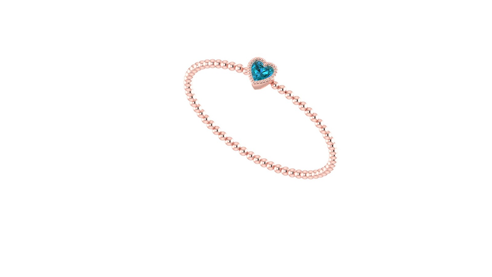 Heart-Shaped Halo Beaded Stretch Bracelet — view 7