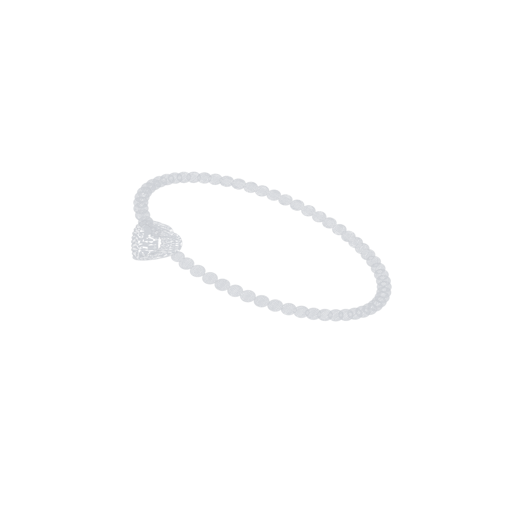 Heart-Shaped Halo Beaded Stretch Bracelet — view 3