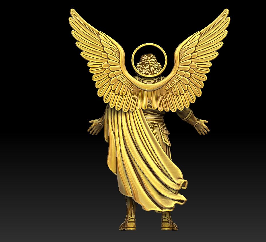 Armored Archangel High Relief Pendant Model — view 7