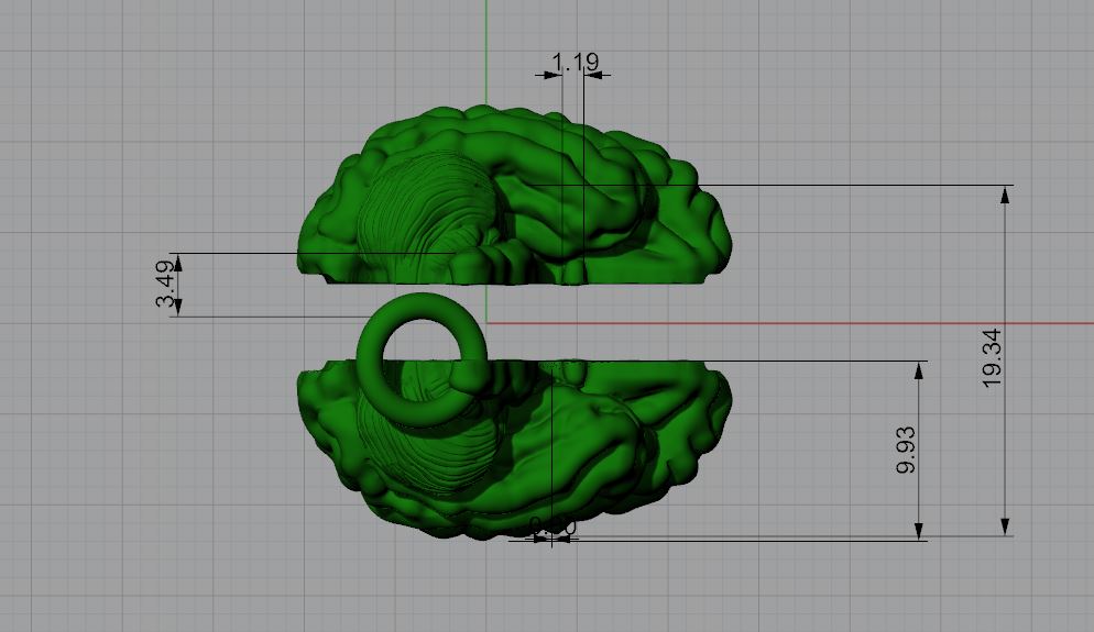 Anatomical Brain Pendant Unique — view 8