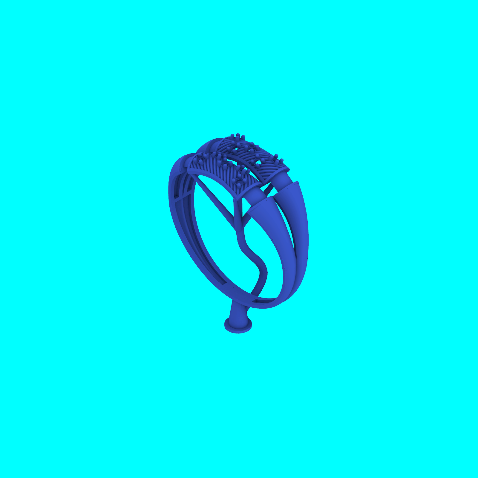Detailed Ring RG099 Production Ready 3D Model — view 6