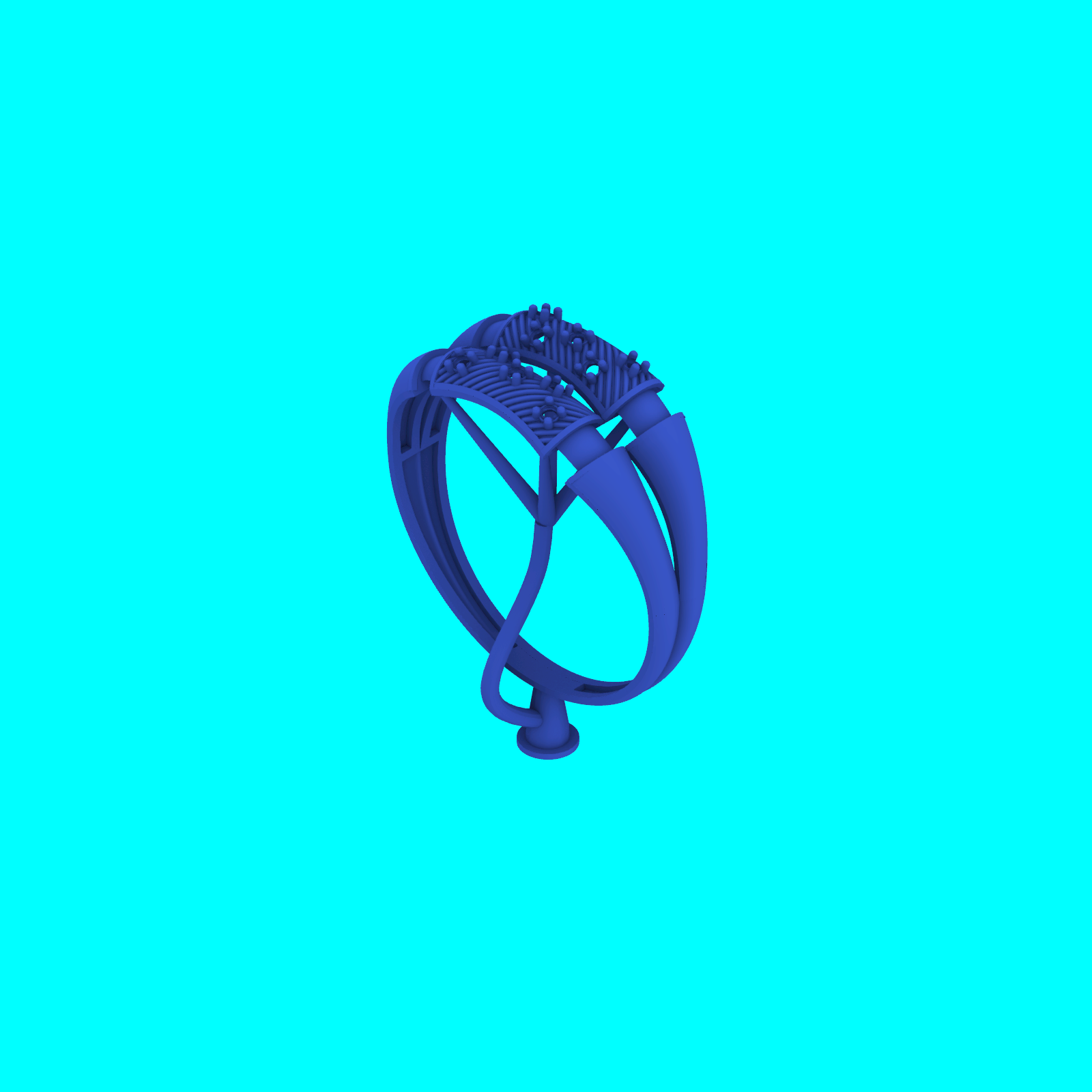 Detailed Ring RG099 Production Ready 3D Model — view 8
