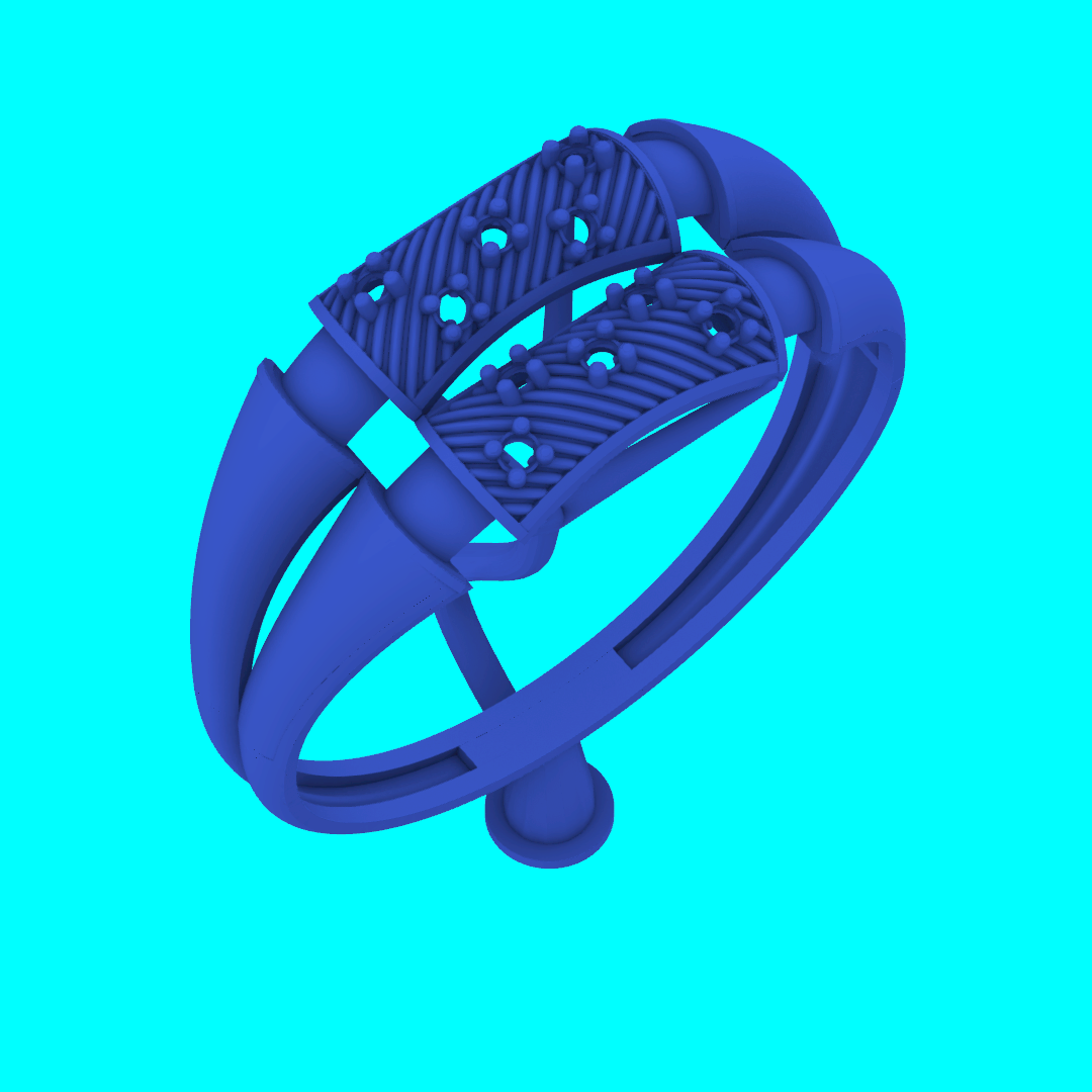 Detailed Ring RG099 Production Ready 3D Model