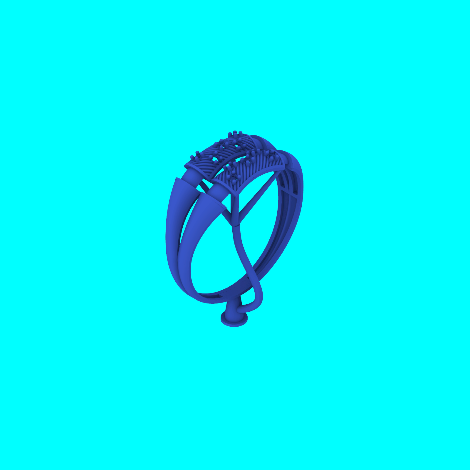 Detailed Ring RG099 Production Ready 3D Model — view 7