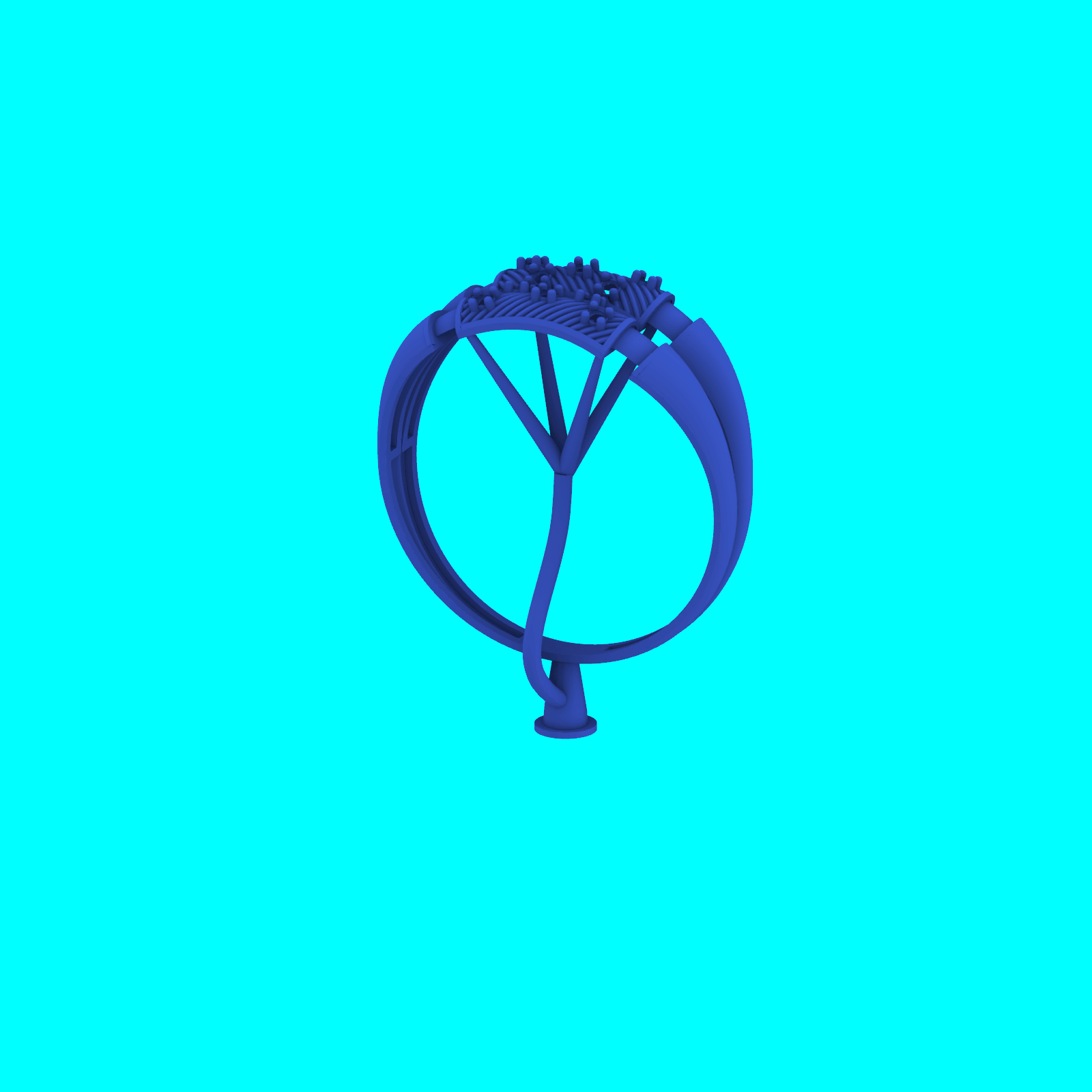 Detailed Ring RG099 Production Ready 3D Model — view 5