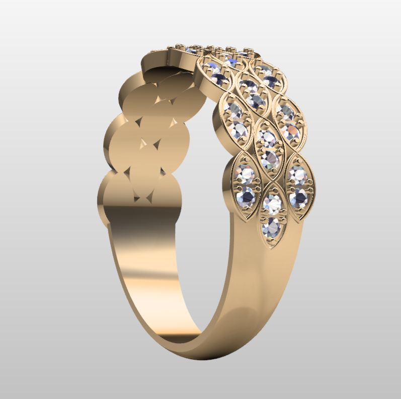 Buy Oval Plexus Ring CAD Modern Jewelry — view 4
