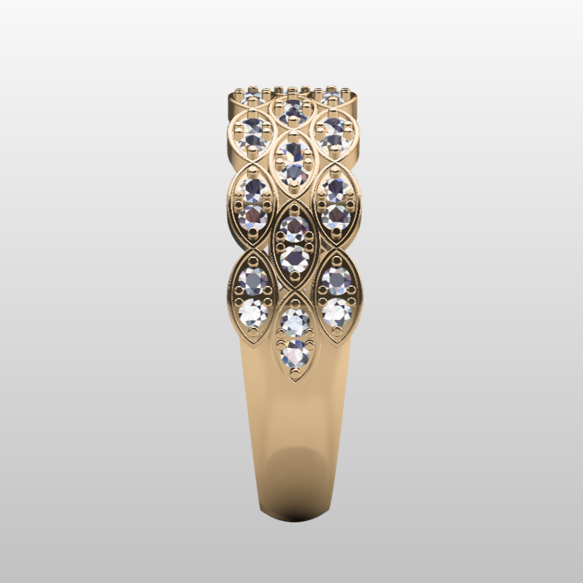Buy Oval Plexus Ring CAD Modern Jewelry — view 2