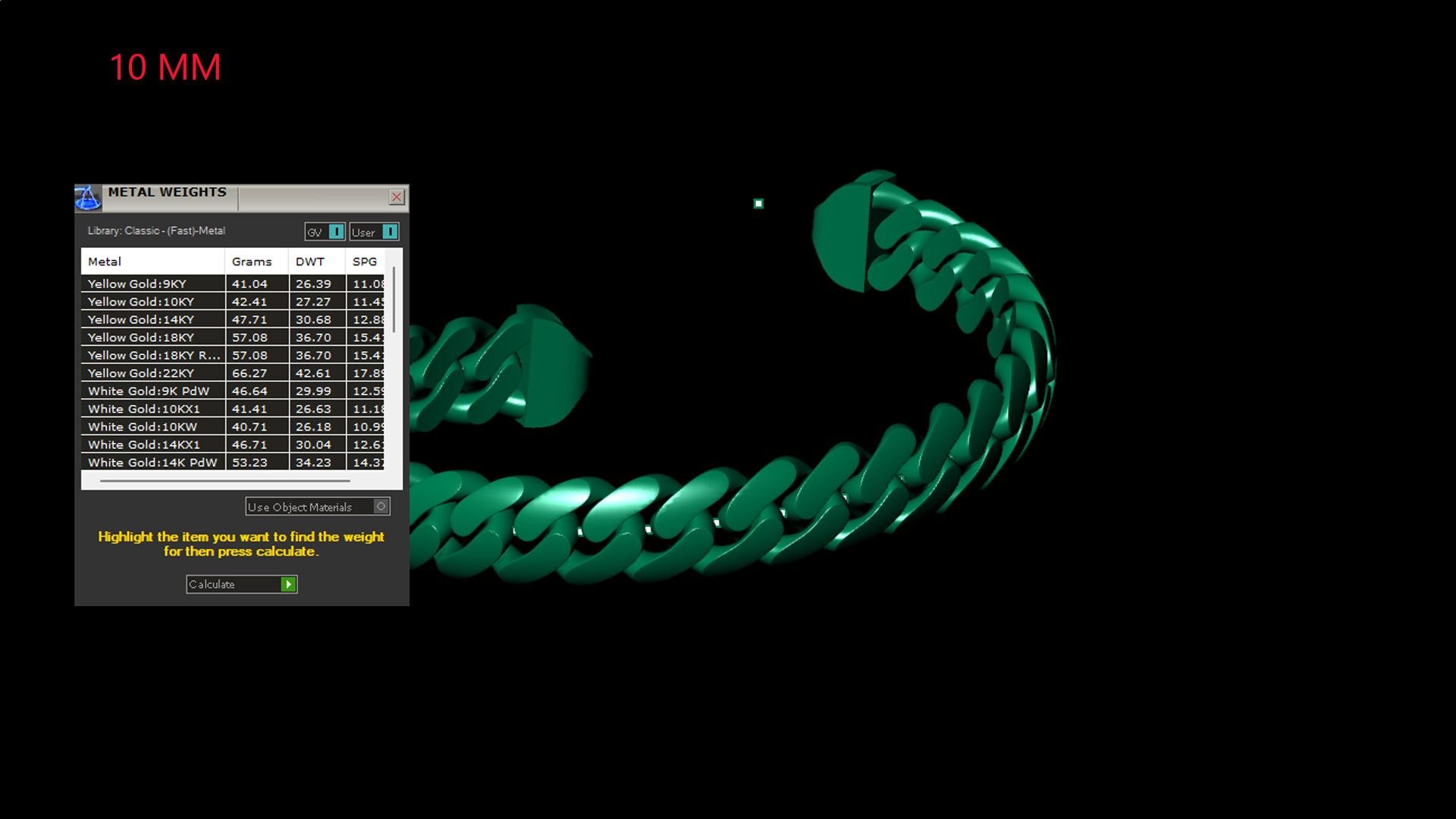 5 Size Cuban Chain 3D Model at an Unbeatable Price — view 8