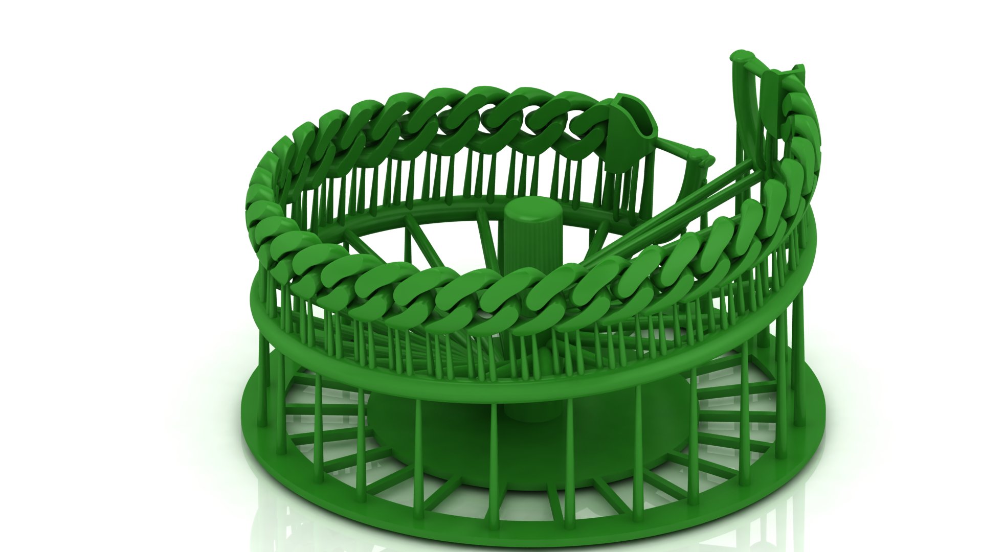 5 Size Cuban Chain 3D Model at an Unbeatable Price — view 2