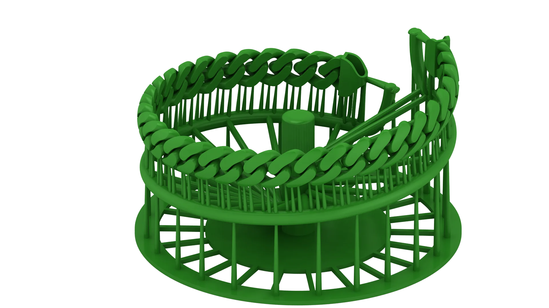 5 Size Cuban Chain 3D Model at an Unbeatable Price — view 3