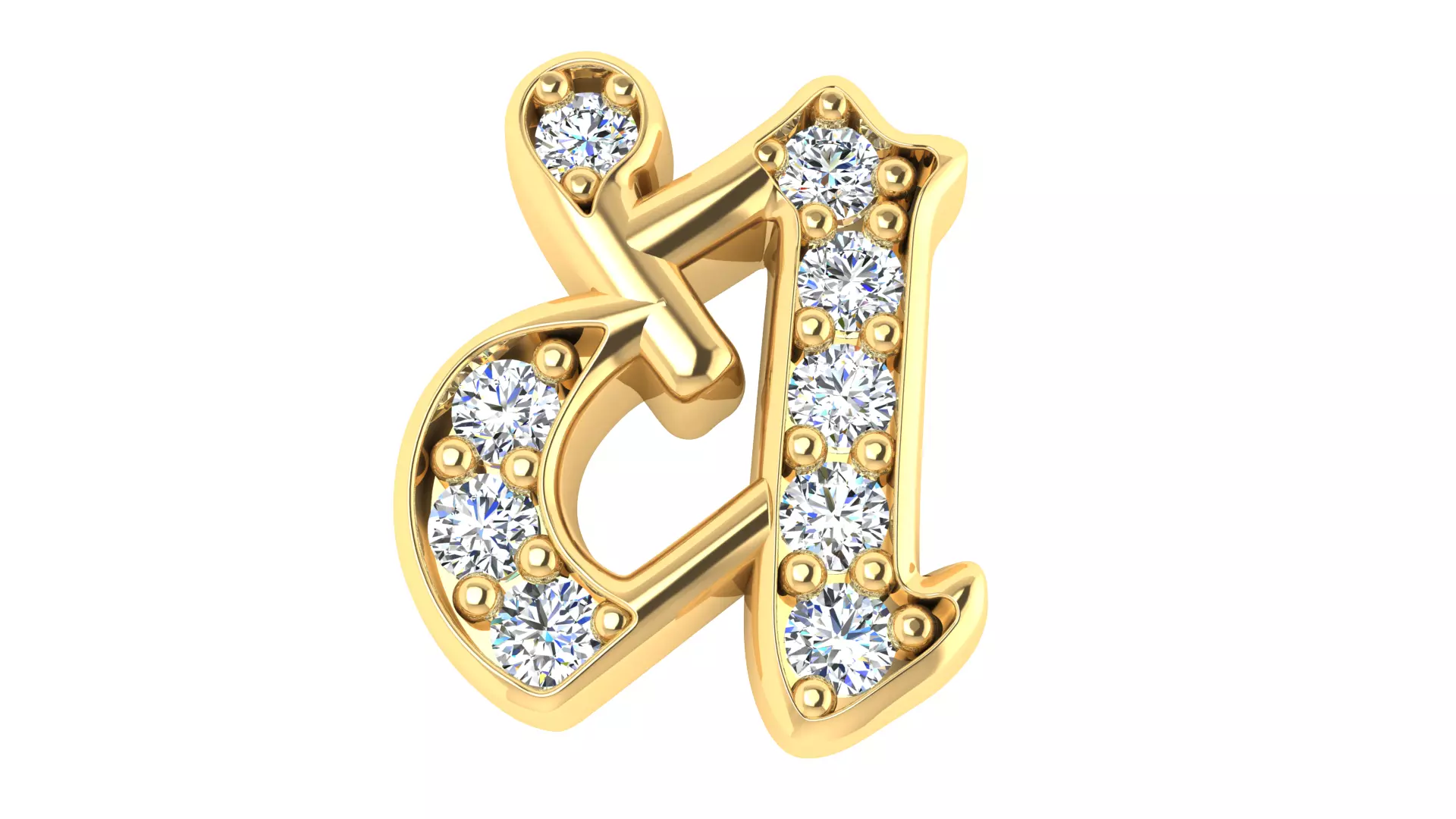 Luxury Diamond Script Alphabet 3D Jewelry Font Collection