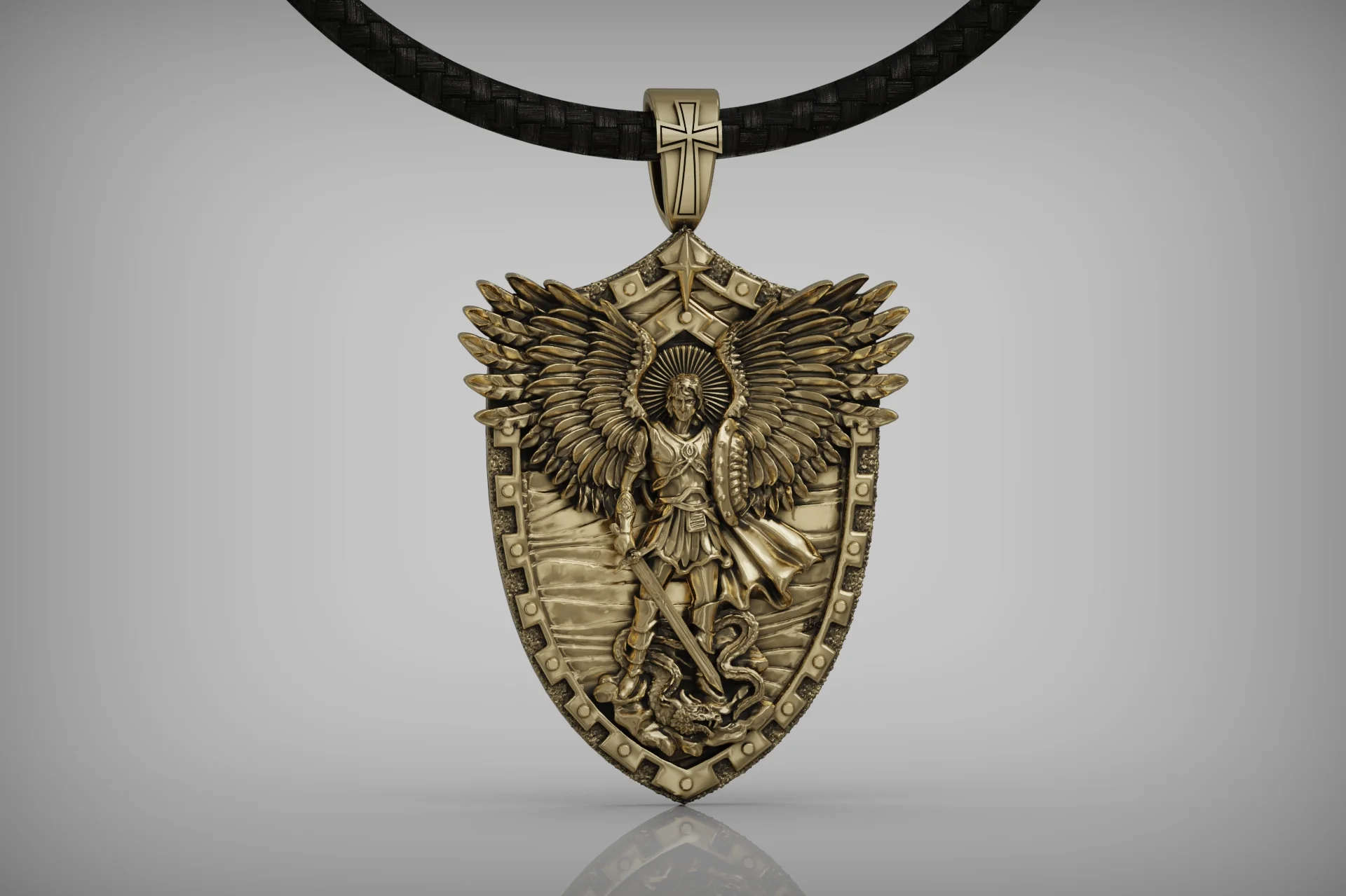 Archangel Michael Shield Protection Pendant — view 5