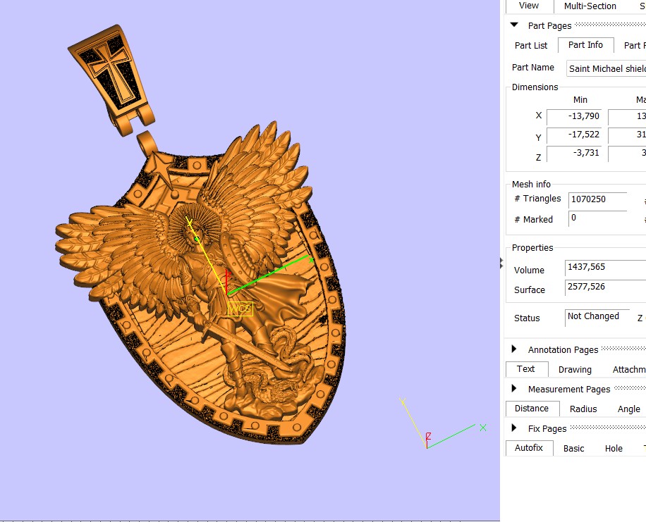 Archangel Michael Shield Protection Pendant — view 8