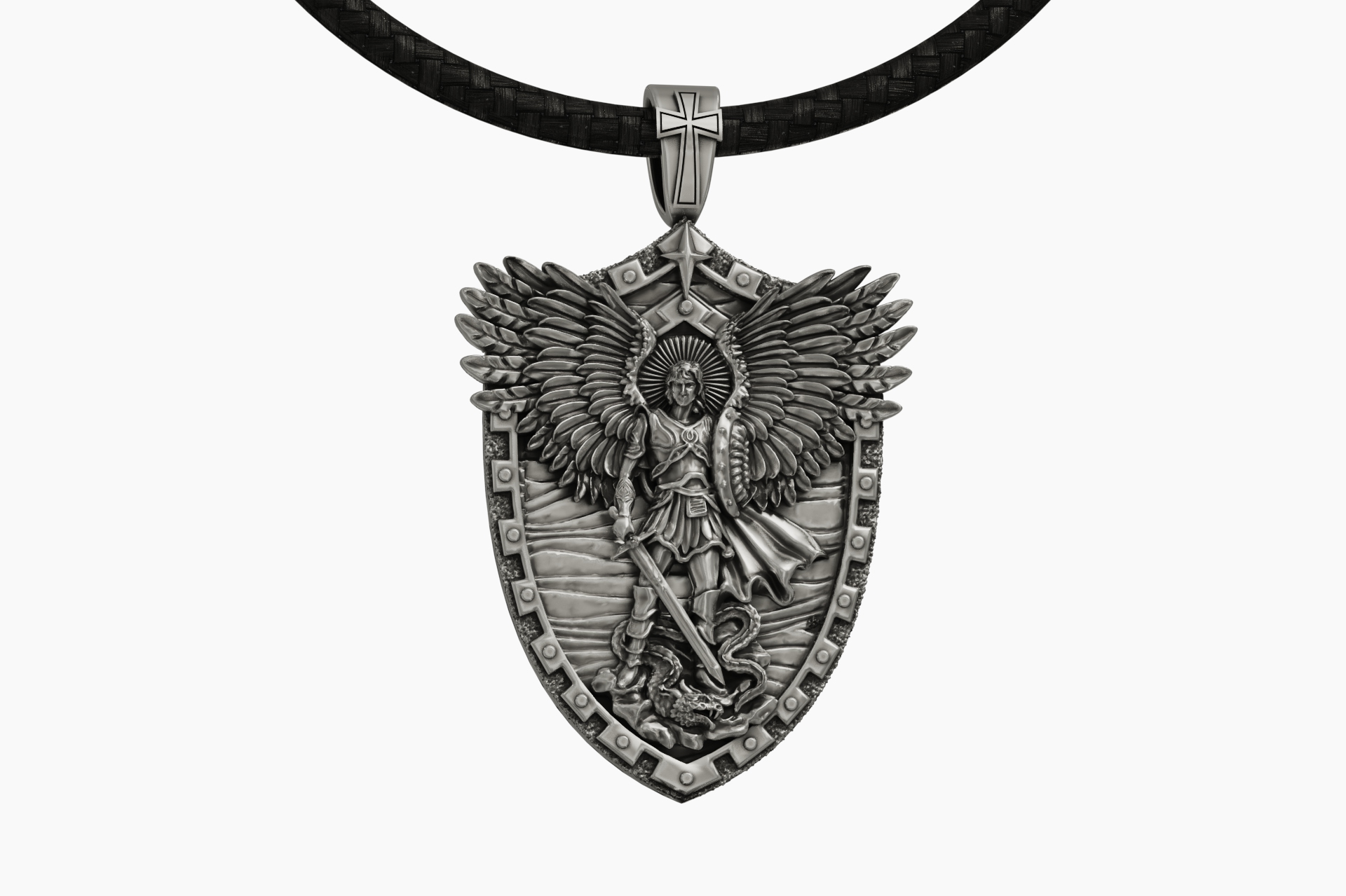 Archangel Michael Shield Protection Pendant — view 6